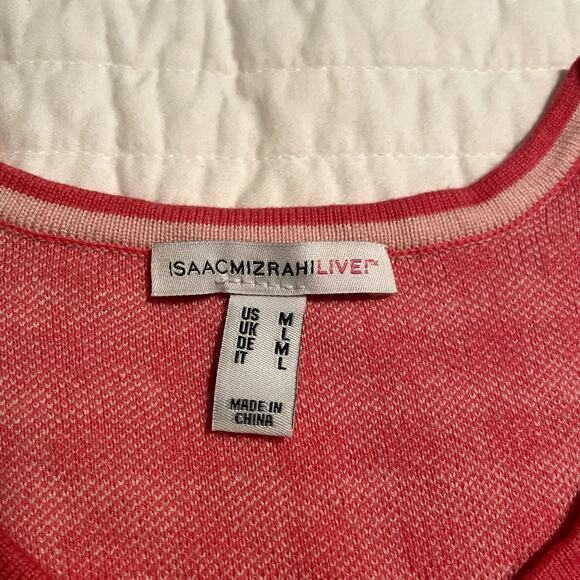 Isaac Mizrahi Pink Checkerboard Sweater Vest, size Medium - Picture 6 of 8